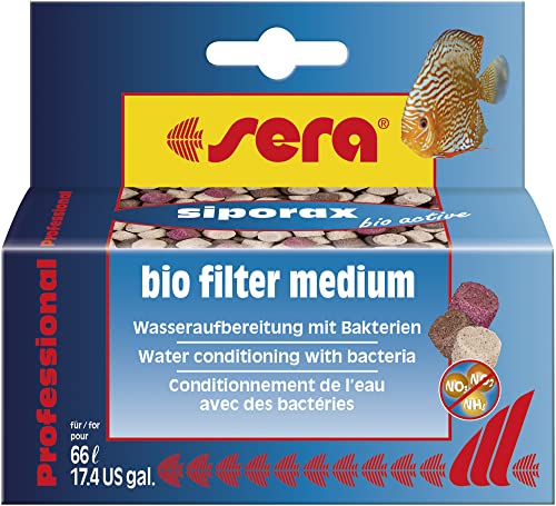 sera Wasseraufbereiter für Aquarien, 35g für 66 Liter, reduziert Ammonium, Nitrit, Nitrat, selbst reinigendes Hochleistungsfiltermedium in Tabellenform, 50g von sera