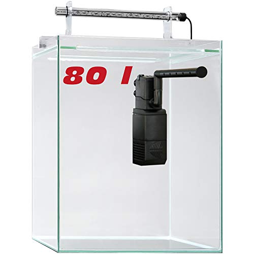 sera Scaper Cube 80 L Starterset - 80 Liter Aquarium inkl. Innenfilter und LED-Beleuchtung, ohne Unterschrank von sera