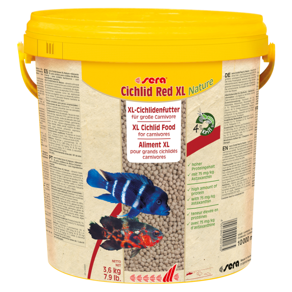 sera Cichlid Red XL Nature Granulatfutter - Sparpaket: 2 x 10 Liter von Sera