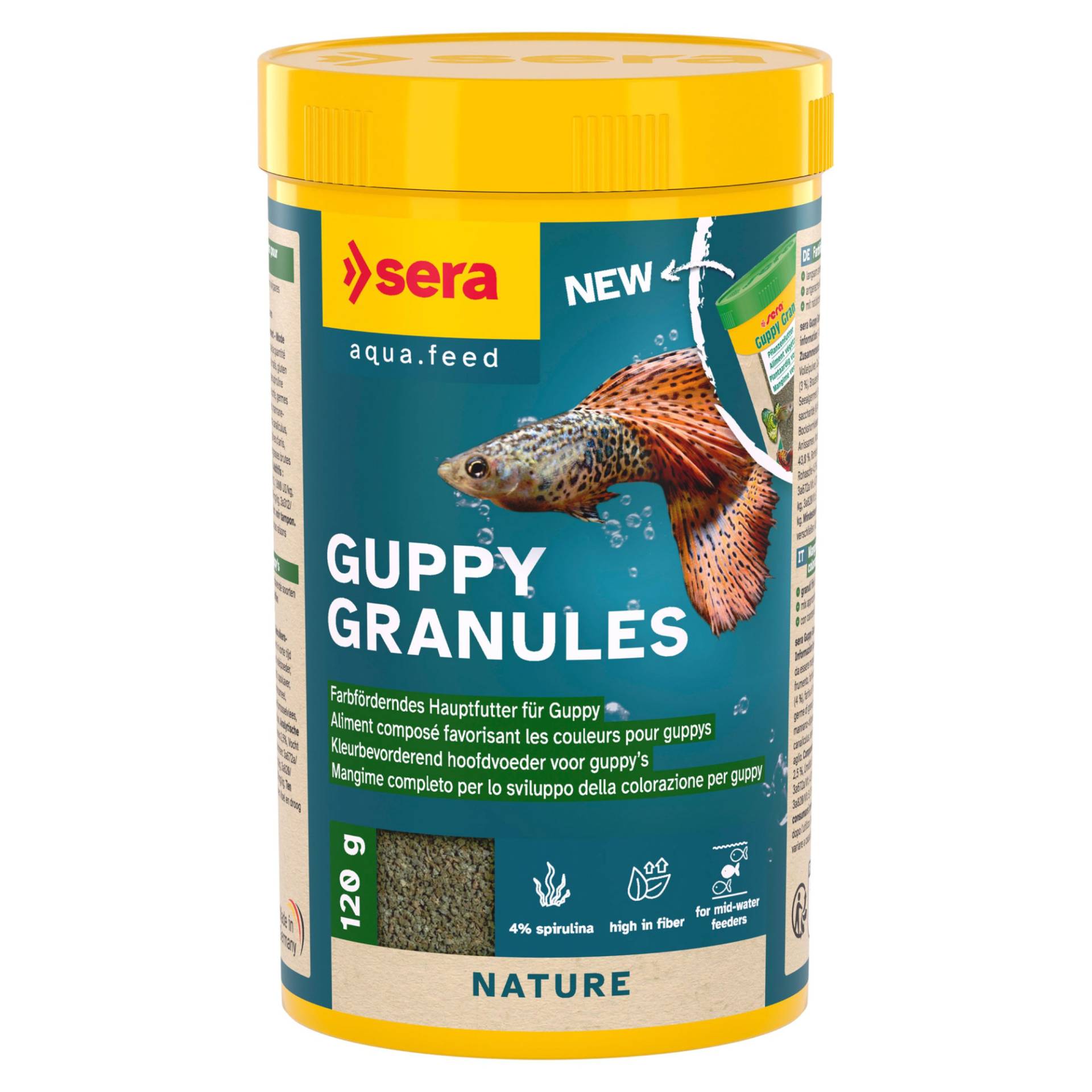 sera Guppy Gran Nature Pflanzenfutter - 120 g sera Guppy Gran Nature Pflanzenfutter - 120 g von Sera