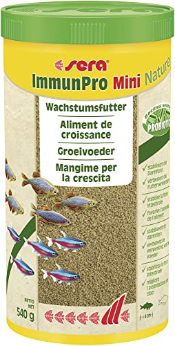 sera ImmunPro Mini Nature 1000 ml | Probiotisches Wachstumsfutter für Zierfische bis 4 cm | Förderung von schnellem Wachstum & brillanter Farbausprägung | Ideal für Zucht & strahlende Fischgesundheit von sera