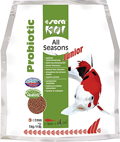 sera Koi Junior All Seasons Probiotic 5 kg - Mit Bacillus subtilis für gesunde, Starke Jung-Koi von sera