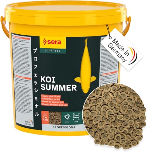 sera KOI Professional Koifutter 7 kg (21L) | Koi-Fischfutter für den Sommer | Für Temperaturen über 17°C | Geringere Wasserbelastung | Weniger Algen von sera