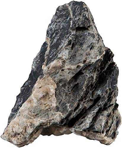 sera Rock Quartz Gray S/M 0,6 - 1,4 kg - Dunkelgrauer Naturstein mit weißen Einschlüssen von sera