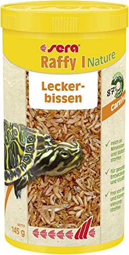 sera Raffy I Nature 1000 ml (145 g) - Artgerechte Abwechslung mit viel leckerem Gammarus bzw. Bachflohkrebse getrocknet, Wasserschildkröten Futter, Teichfutter, Goldfischfutter, Futter Goldfische von sera