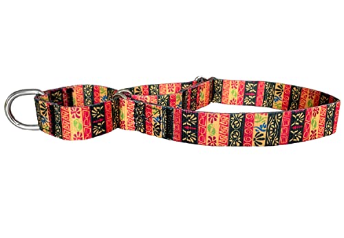 Serijoars Verstellbares Martingale Hundehalsband Strapazierfähiges Nylon Hundehalsband für mittelgroße große Hunde Gehtraining Junge und Mädchen Hunde (L, Rot) von Serijoars