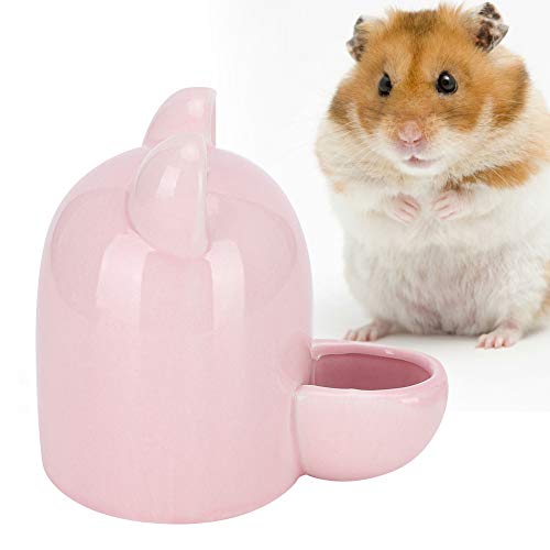 Trinkwasser-Futterspender aus Keramik, schlanke Flasche, 250 ml, Haustier-Keramik-Tränke, Trinkspender, stummgeschalteter Wasserspender für Hamster, Igel, Eichhörnchen von Serlium