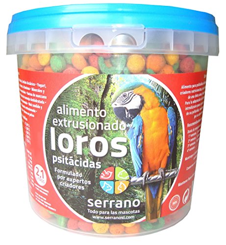 Serrano A-02310 Eimer 2,1 l Extrudiert Papageien - 1 kg von Serrano