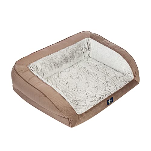 Serta Orthopädisches Hundebett, gesteppt, für Haustiere, Schokobraun (klein) von Serta