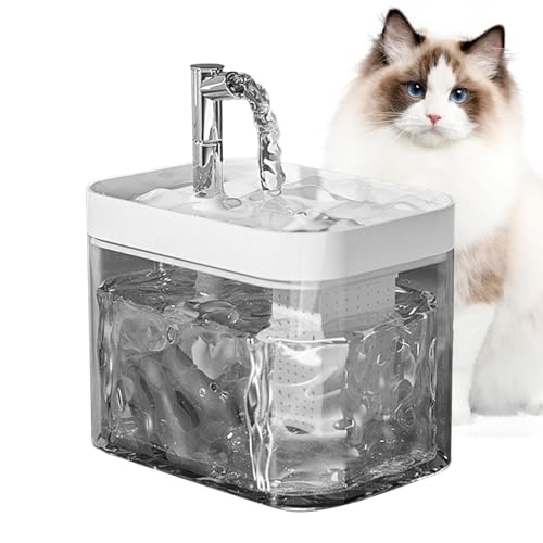 Setauoo Automatischer Wasserspender | Katze Wassernapf Trinkbrunnen - Klar Groß Wassernapf Hund Trinkspender für Katzen Haustiere Klein Mittel von Setauoo