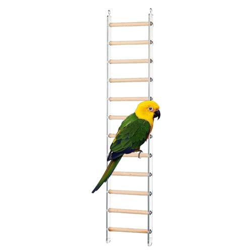 Setauoo Leiter, Sichtweite Leiter - Käfigzubehör Klettern Sitzstangen | Fun Ladder Toy für das Training mit 360 ° -rotierbarem Haken für Lovebirds, Wellenstoffen und andere kleine, mittlere Vögel von Setauoo