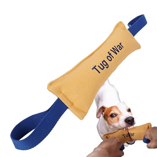 Setauoo Puppy Tug Toy - Tough Cotton Canvas Chew Toy | Multifunktionales Sicherheits-Interaktives Spielzeug, Ergonomisches Haustier-Trainingsgerät für Welpen, kleine, mittelgroße und große Hunde von Setauoo