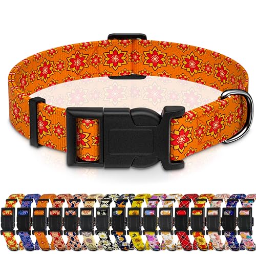 Seyezo Hundehalsband, klassischer indischer Geist, für Jungen und Mädchen, Welpenhalsband für kleine, mittelgroße und große Hunde, verstellbar, weich, indisches Haustierhalsband mit von Seyezo