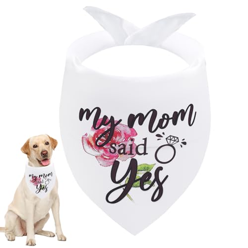 Seyezo Verlobungsgeschenke, Hundehalstücher mit Aufschrift "My Humans are Getting Married", Hochzeits-Hundehalstuch, Haustier-Schal, Verlobungsfeier, Foto-Dekorationen, Haustierzubehör für von Seyezo