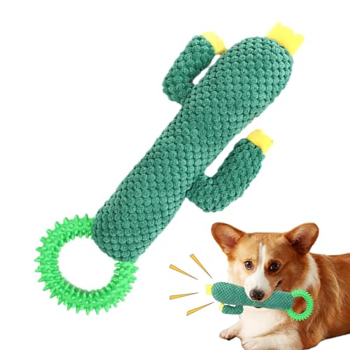 Seyrnicay Interaktives Plüschtier für Haustiere, kleine Plüschpuppe, Kaktusspielzeug, kleines Quietschspielzeug, Zahnreinigungsspielzeug, Outdoor-Hunde, Puzzle-Spielzeug, Indoor-Katzen, von Seyrnicay