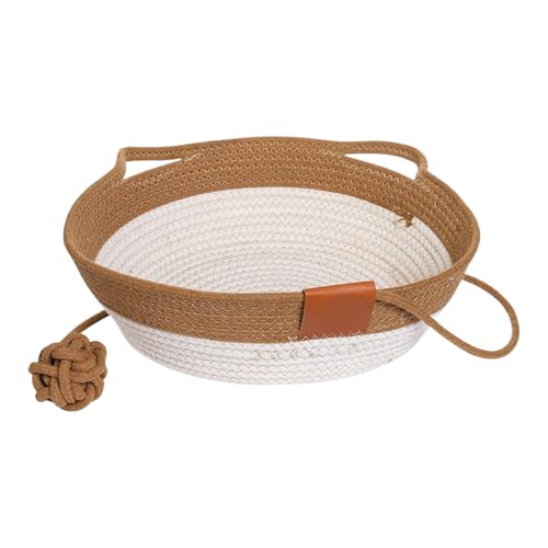 Seyrnicay Katzen-Aufbewahrungskorb, handgefertigt, rund, Lounge-Körbe, faltbare Matte, Kissen, atmungsaktiv, Möbelschutz für Kätzchen, Welpen, kleine Haustiere, Zuhause, Kinderzimmer Seyrnicay Katzen-Aufbewahrungskorb, handgefertigt, rund, Lounge-Körbe, faltbare Matte, Kissen, atmungsaktiv, Möbelschutz für Kätzchen, Welpen, kleine Haustiere, Zuhause, Kinderzimmer von Seyrnicay