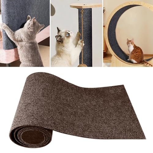 Sfit Kratzmatte Katze Wand Selbstklebend Kratzschutz Sofa Katze Kratzteppich Ecke DIY Climbing Cat Scratcher Mat AntiKratz Tape Kratzpads Katzenkratzmatte(Braun,M: 30 * 100CM) von Sfit