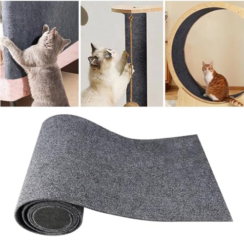 Sfit Kratzmatte Katze Wand Selbstklebend Kratzschutz Sofa Katze Kratzteppich Ecke DIY Climbing Cat Scratcher Mat AntiKratz Tape Kratzpads Katzenkratzmatte(Dunkelgrau,L: 40 * 200CM) von Sfit