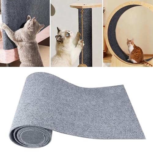 Sfit Kratzmatte Katze Wand Selbstklebend Kratzschutz Sofa Katze Kratzteppich Ecke DIY Climbing Cat Scratcher Mat AntiKratz Tape Kratzpads Katzenkratzmatte(Hellgrau,M: 30 * 100CM) von Sfit