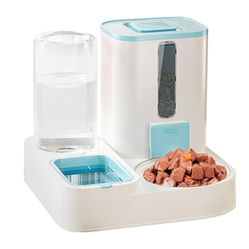 Automatisches Futter- und Wasserspender für Hunde, Katzen, Futterspender und Wasserspender, 2-in-1 Katzenfutter, Wasserspender für kleine, mittelgroße und große Haustiere von Sghtil