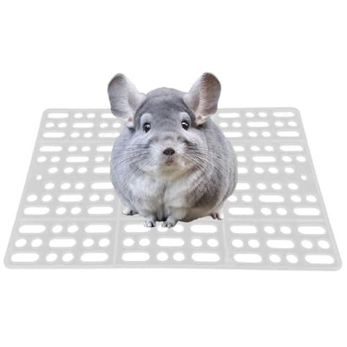 Sghtil Boden Fußpolster, Haustier -Bodenmatten,Non -Slip -Spielstall Ruhungsmatten - Bunte Chinchillas -Wutkissen, Rechtecktier Füße Pads für, Hamster von Sghtil