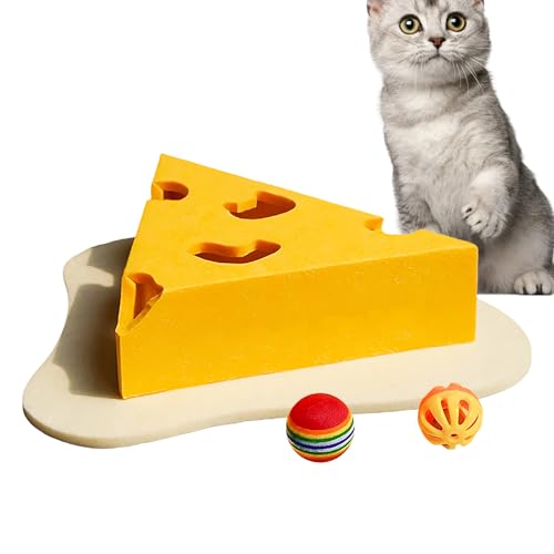 Sghtil Cat Scratcher Pads, Cat Scratcher Toy – Camester-Compagnie mit Käse-Design, interaktives Kratzspielzeug für kleine mittelgroße Kätzchen Sghtil Cat Scratcher Pads, Cat Scratcher Toy – Camester-Compagnie mit Käse-Design, interaktives Kratzspielzeug für kleine mittelgroße Kätzchen von Sghtil