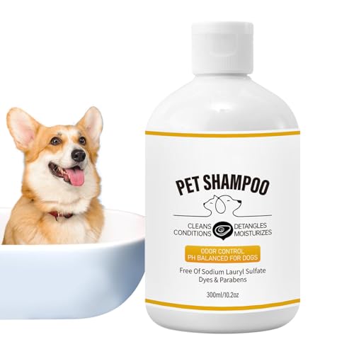 Sghtil Hundeshampoo für stinkende Hunde, Hundeshampoo für empfindliche Haut - Haustier-Shampoo-Körperwäsche - Geruchsbeseitigendes Katzenshampoo, natürliches desodorierendes Pet Wash-Shampoo, Duschgel von Sghtil