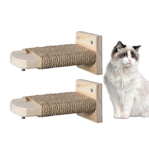 Sghtil Katzenkletterstufen für Käfig, Katzenkäfigstufen - Wandmontierte Katzenkletterregal - Haustierkäfig -Sprungleiter für Pfotenschleife, Set von 2 Holzkätzchen Ruhetreppe Sghtil Katzenkletterstufen für Käfig, Katzenkäfigstufen - Wandmontierte Katzenkletterregal - Haustierkäfig -Sprungleiter für Pfotenschleife, Set von 2 Holzkätzchen Ruhetreppe von Sghtil
