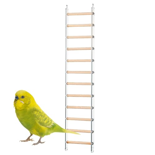 Sghtil Papageienleiter, Sichtweite Leiter, Conure Cage Stand Accessoires, Vogelleiter mit 360 ° rotierender Haken für Papageien Shotes Cockatiels Lovebirds Conures Finken von Sghtil