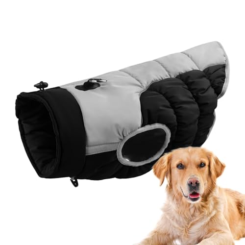 Sghtil Schneejacke für Hunde – Jacke für Hunde, Warmer Mantel für Hunde, wasserdicht, Mantel für kaltes Wetter, Schneejacke mit reflektierenden Streifen für Hunde von Sghtil