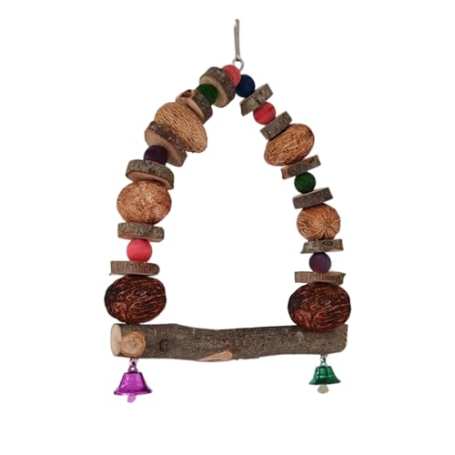 Sghtil Sitzstange für Vögel | Stäbchen für Vogelkäfig, Spielstruktur mit Kugel aus Rattan für den Innenbereich, Nistplatz und Ruhe am Sghtil Sitzstange für Vögel | Stäbchen für Vogelkäfig, Spielstruktur mit Kugel aus Rattan für den Innenbereich, Nistplatz und Ruhe am von Sghtil