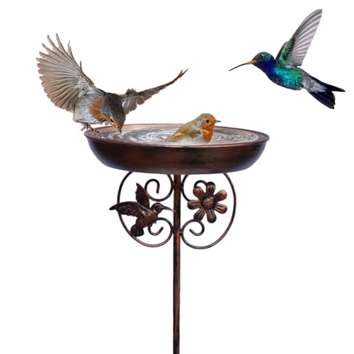 Sghtil Vogeltränke für den Außenbereich – Vogeltränke mit Erdspieß, dekorativ, abnehmbar, rostfrei, für Garten, Rasen, Terrasse, Hof im Freien Sghtil Vogeltränke für den Außenbereich – Vogeltränke mit Erdspieß, dekorativ, abnehmbar, rostfrei, für Garten, Rasen, Terrasse, Hof im Freien von Sghtil