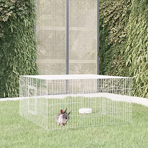 ShGaxin Kaninchenkäfig 110x110x55 cm Verzinktes Eisen, Hamsterkäfig, Hasenkäfig, Kaninchenstall, Meerschweinchen Gehege, Meerschweinchen Käfig, Laufstall - 171562 von ShGaxin