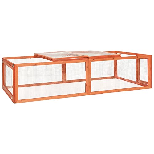 ShGaxin Kaninchenstall 183x90x46,5 cm Massivholz Tanne, Hamsterkäfig, Hasenkäfig, Kaninchenstall, Meerschweinchen Gehege, Meerschweinchen Käfig, Laufstall - 170877 von ShGaxin