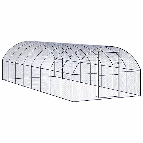 ShGaxin Outdoor-Hühnerstall, Kaninchenstall, Legenester Für Hühner, Hühnerhaus, 3x8x2 m Verzinkter Stahl von ShGaxin