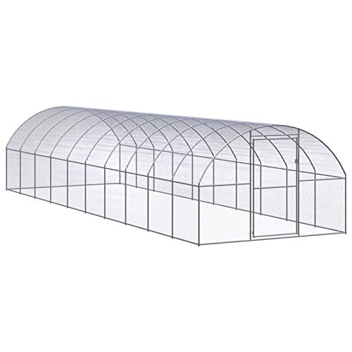 ShGaxin Outdoor-Hühnerstall, Kaninchenstall, Legenester Für Hühner, Hühnerhaus, Hasenstall Draußen, 3x10x2 m Verzinkter Stahl von ShGaxin