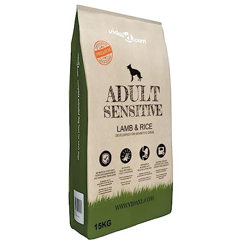 Premium-Trockenhundefutter Adult Sensitive Lamb & Rice 15 kg, ShGaxin Hundefutter Trocken, Dog Food, Hundefutter Aufbewahrung von ShGaxin