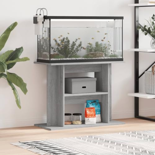 ShGaxin Aquariumständer Grau Sonoma 80x35x60 cm Holzwerkstoff, Aquarium Unterschrank, Aquarium Schrank, Aquariumschrank, Aquarium Tisch, Aquarium Stands von ShGaxin