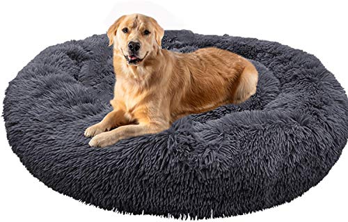 Deluxe-Haustierbett, XXL Gemütlichem Hundekorb, Feuchtigkeitsbeständig, Rutschfest, Bequem Hautfreundlich Runder Hundebett, Warm Haustierbett, Waschbar Haustierbett Geeignet für Katzen, Hunde von Shadowin