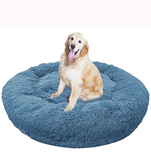 Deluxe-Haustierbett, XXL Gemütlichem Hundekorb, Feuchtigkeitsbeständig, Rutschfest, Bequem Hautfreundlich Runder Hundebett, Warm Haustierbett, Waschbar Haustierbett Geeignet für Katzen, Hunde von Shadowin