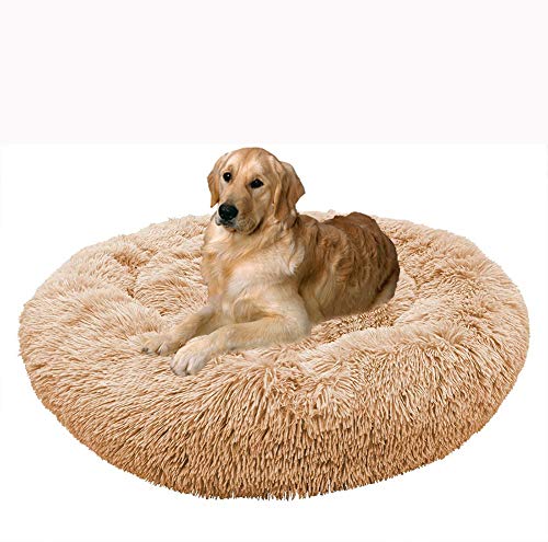 Weiches Kuscheliges Hundebett, Dauerhaft PP Baumwolle Haustierbett, Umweltfreundlich, Rutschfest Feuchtigkeitsbeständig Hundebett für Große, Mittelgroße Haustiere, XL/XXL Doughnut-Form Haustierbett von Shadowin