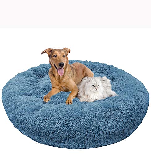 XL/XXL Donut Hundebett, Premium Wunderschönen Haustierbett für Große und Extra Große Hunde, Weiches Plüsch Haustierbett, Rutschfest, Rundes Hundesofa mit Wasserfeste Unterseite, Hundekörbchen Waschbar von Shadowin