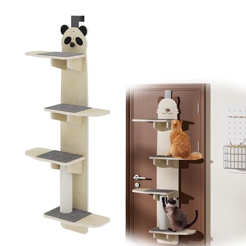 Door Hanging Cat Shelf, Over The Door Cat Climbercat Tree Door Hanger, Cats Door Perch Shelves, Vertical Cat Tree Climber (B, Large) von Shafaja