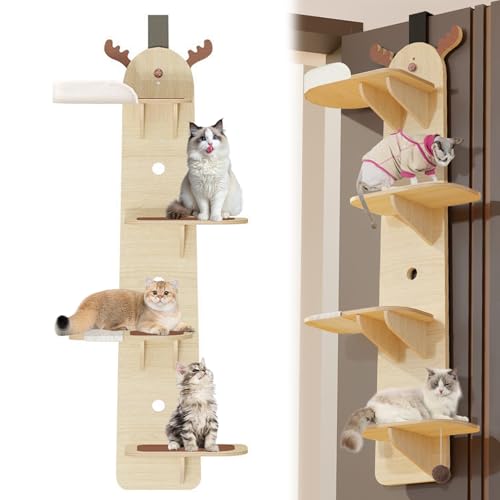 Door Hanging Cat Shelf, Over The Door Cat Climbercat Tree Door Hanger, Cats Door Perch Shelves, Vertical Cat Tree Climber (D, Large) von Shafaja