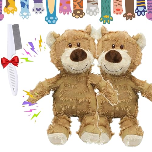 Shafaja Petsboro Robust Bear, 2 Pcs Large Robust Bear Dog Toy, Indestructible Dog Toy, Durable Dog Toys for Aggressive Chewers (Robust Bear - D) von Shafaja