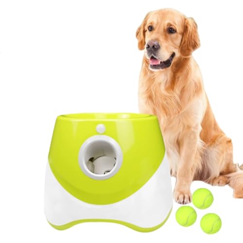 Ballwerfer for Hunde, automatische Ballwurfmaschine, Ballwerfer for Hunde, Ballwurfmaschine for Haustiere, automatischer Futterspender for Haustiere, Langstrecken-IQ-Training ( Color : Light green ) von Shamdrea