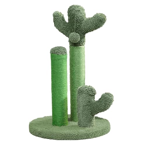 Hoher Kratzbaum in Kaktusform – Stabile Basis, kreatives Katzenbaum-Design – Bieten Sie Ihrer Katze endlose Unterhaltung(Green) von Shamdrea