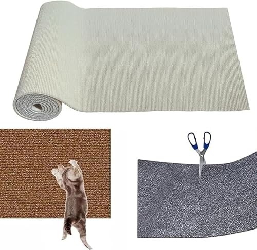 Katzenkratzmatte, Katzenkratzer, DIY, Selbstklebender Sofaschutz, schneidbare Teppichunterlage, verschleißfest, einfach zu bedienen (Color : White, Size : S) von Shamdrea