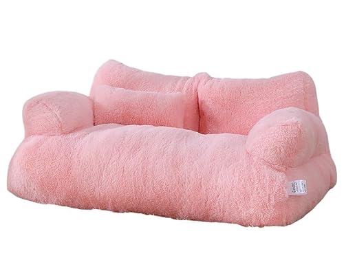 Shamdrea Cat Cloud Nine – Üppiges Katzensofa aus Memory-Schaum, waschbares Haustierbett for Katzen und kleine Hunde(Pink,L) von Shamdrea