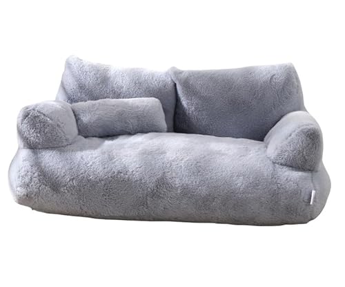 Shamdrea Cosy Canine & Feline Lounge - Katzensofa aus Memory-Schaum, weiches Hundebett, maschinenwaschbar, rutschfest(Grau,L) von Shamdrea